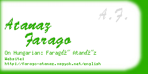 atanaz farago business card